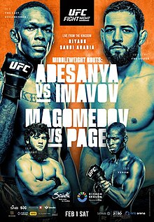 UFC Fight Night: Adesanya vs. Imavov - Resultat och bonusar