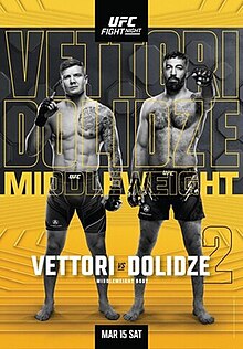 UFC Fight Night: Vettori vs. Dolidze 2 - Resultat och bonusar
